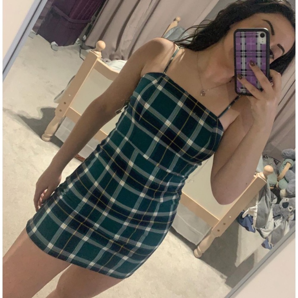 Plaid bodycon dress